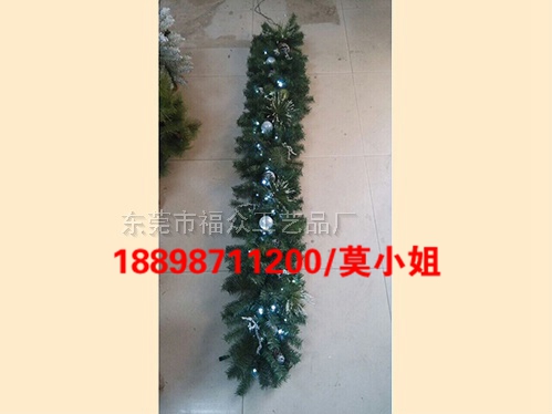 2米藤條加飾品加LED燈